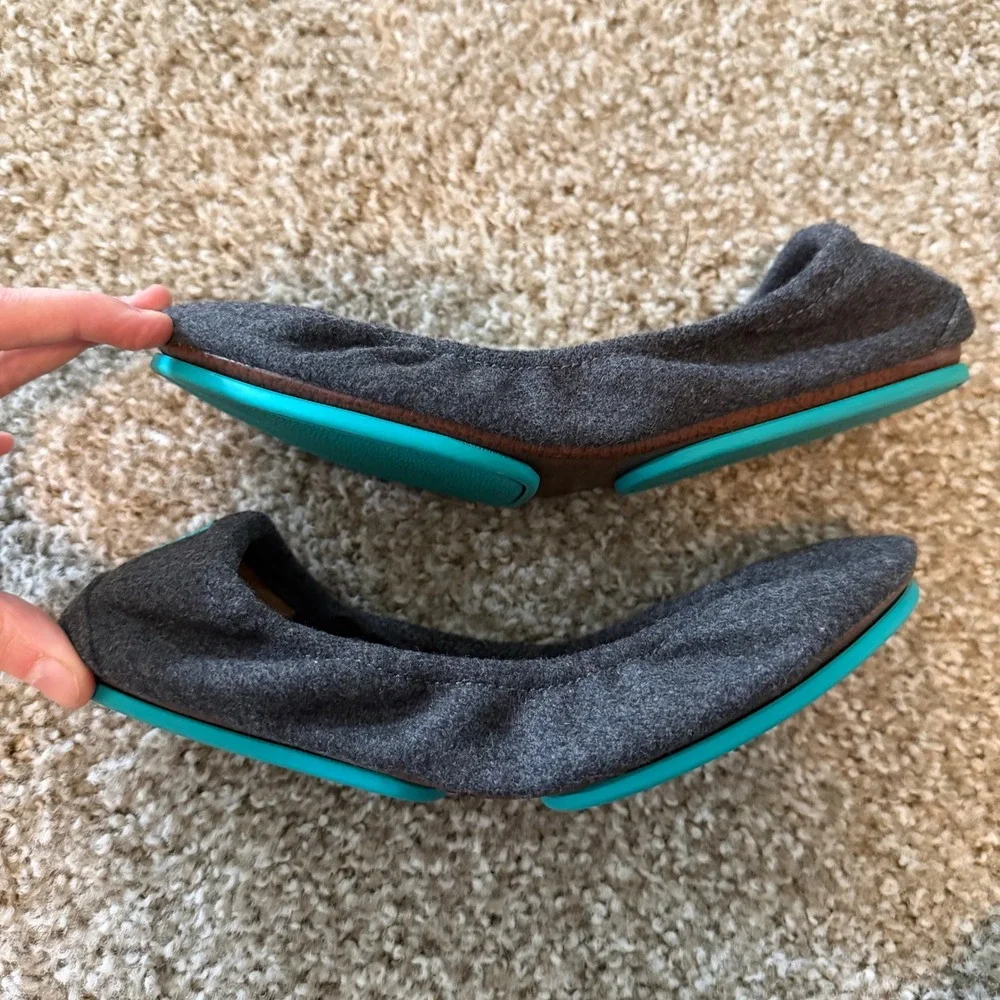 Tieks Graystone Vegan wool ballet flats 6 foldable comfort casual office casual